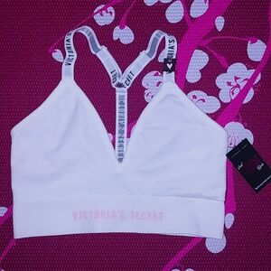 Victorias Secret Perfect Comfort Bralette NWT M Stretch White bra RACERBACK
